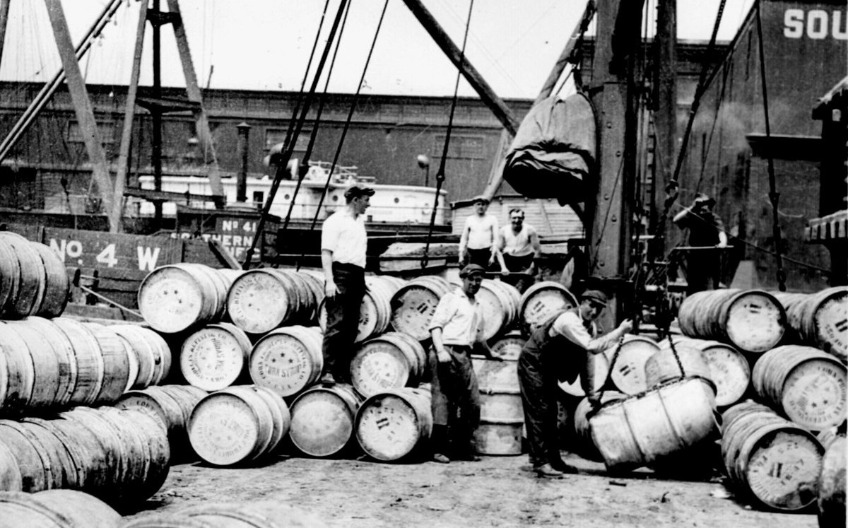 loading cargo onto a ship